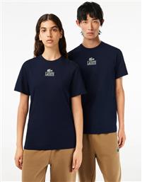 T-SHIRT TH1147 ΣΚΟΥΡΟ ΜΠΛΕ REGULAR FIT LACOSTE