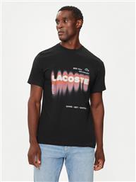 T-SHIRT TH2617 ΜΑΥΡΟ REGULAR FIT LACOSTE