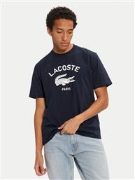 T-SHIRT TH2733 ΣΚΟΥΡΟ ΜΠΛΕ CLASSIC FIT LACOSTE