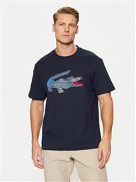 T-SHIRT TH3603 ΣΚΟΥΡΟ ΜΠΛΕ CLASSIC FIT LACOSTE