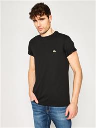 T-SHIRT TH6709 ΜΑΥΡΟ REGULAR FIT LACOSTE από το MODIVO