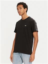 T-SHIRT TH7404 ΜΑΥΡΟ REGULAR FIT LACOSTE από το MODIVO