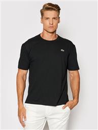 T-SHIRT TH7618 ΜΑΥΡΟ REGULAR FIT LACOSTE από το MODIVO