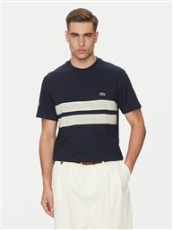 T-SHIRT TH9769 ΣΚΟΥΡΟ ΜΠΛΕ REGULAR FIT LACOSTE