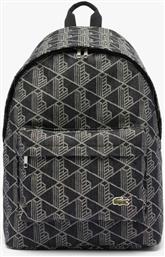 UNISEX BACKPACK ΜΕ ALL-OVER MONOGRAM ''NEOCROC'' - NU4871NZ ΜΑΥΡΟ LACOSTE