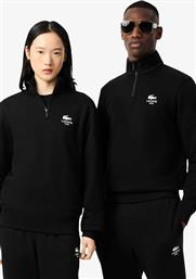 UNISEX ΜΠΛΟΥΖΑ ΦΟΥΤΕΡ ΜΕ ΨΗΛΟ ΛΑΙΜΟ ΚΑΙ ΛΟΓΟΤΥΠΟ CLASSIC FIT - SH2735-00 ΜΑΥΡΟ LACOSTE