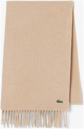 UNISEX ΜΑΛΛΙΝΟ ΚΑΣΚΟΛ ΜΕ ΚΕΝΤΗΜΕΝΟ ΛΟΓΟΤΥΠΟ ΚΑΙ ΚΡΟΣΣΙΑ - RE7864-00 ΜΠΕΖ LACOSTE