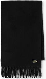 UNISEX ΜΑΛΛΙΝΟ ΚΑΣΚΟΛ ΜΕ ΚΕΝΤΗΜΕΝΟ ΛΟΓΟΤΥΠΟ ΚΑΙ ΚΡΟΣΣΙΑ - RE7864-00 ΜΑΥΡΟ LACOSTE