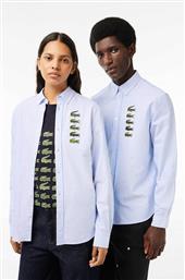 UNISEX ΠΟΥΚΑΜΙΣΟ BUTTON DOWN ΜΕ ΡΙΓΕ ΣΧΕΔΙΟ REGULAR FIT - CH3553 DENIM BLUE ΑΝΟΙΧΤΟ LACOSTE