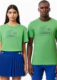UNISEX T-SHIRT ΜΕ LOGO PRINT ''ROLAND GARROS EDITION'' - TH9068 ΠΡΑΣΙΝΟ LACOSTE