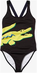 WOMEN'S CROCODILE PRINT AND CRISS-CROOSED STRAPS SWIMSUIT MF3485-00 031 LACOSTE