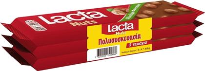 ΣΟΚΟΛΑΤΑ ΓΑΛΑΚΤΟΣ ΟΛΟΚΛΗΡΟ ΦΟΥΝΤΟΥΚΙ 3X45G LACTA