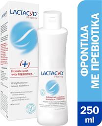 INTIMATE WASH WITH PREBIOTICS PLUS ΛΟΣΙΟΝ ΚΑΘΑΡΙΣΜΟΥ ΤΗΣ ΕΥΑΙΣΘΗΤΗΣ ΠΕΡΙΟΧΗΣ ΜΕ ΠΡΕΒΙΟΤΙΚΑ ΓΙΑ ΤΗΝ ΕΝΙΣΧΥΣΗ ΤΗΣ ΦΥΣΙΚΗΣ ΜΙΚΡΟΧΛΩΡΙΔΑΣ 250ML LACTACYD