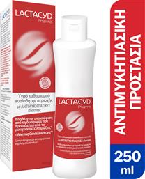 PHARMA ANTIFUNGAL CLEANSING LOTION ΥΓΡΟ ΚΑΘΑΡΙΣΜΟΥ ΤΗΣ ΕΥΑΙΣΘΗΤΗΣ ΠΕΡΙΟΧΗΣ ΜΕ ΑΝΤΙΜΥΚΗΤΙΑΣΙΚΟΥΣ ΠΑΡΑΓΟΝΤΕΣ 250ML LACTACYD