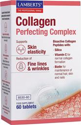 COLLAGEN PERFECTING COMPLEX ΣΥΜΠΛΗΡΩΜΑ ΔΙΑΤΡΟΦΗΣ ΠΕΠΤΙΔΙΩΝ ΚΟΛΛΑΓΟΝΟΥ, ΒΙΤΑΜΙΝΩΝ & ΠΥΡΙΤΙΟΥ ΓΙΑ ΤΗΝ ΚΑΛΗ ΥΓΕΙΑ ΤΟΥ ΔΕΡΜΑΤΟΣ, ΜΑΛΛΙΩΝ & ΝΥΧΙΩΝ 60TABS LAMBERTS