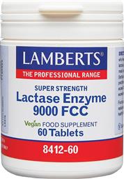 LACTASE ENZYME 9000 FCC ΣΥΜΠΛΗΡΩΜΑ ΔΙΑΤΡΟΦΗΣ ΣΥΜΠΛΕΓΜΑΤΟΣ ΦΥΤΙΚΗΣ ΛΑΚΤΑΣΗΣ ΓΙΑ ΤΗΝ ΕΥΚΟΛΟΤΕΡΗ ΠΕΨΗ ΤΗΣ ΛΑΚΤΟΖΗΣ ΣΕ ΑΤΟΜΑ ΜΕ ΔΥΣΑΝΕΞΙΑ 60TABS LAMBERTS