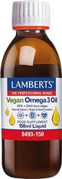 VEGAN OMEGA 3 OIL FROM ALGAE ΣΥΜΠΛΗΡΩΜΑ ΔΙΑΤΡΟΦΗΣ ΠΟΣΙΜΟΥ ΕΛΑΙΟΥ ΘΑΛΑΣΣΙΑΣ ΑΛΓΗΣ ΠΛΟΥΣΙΟ ΣΕ ΦΥΤΙΚΗΣ ΠΡΟΕΛΕΥΣΗΣ ΩΜΕΓΑ 3 ΛΙΠΑΡΑ ΟΞΕΑ ΓΙΑ ΤΗΝ ΚΑΛΗ ΛΕΙΤΟΥΡΓΙΑ ΤΟΥ ΕΓΚΕΦΑΛΟΥ & ΤΗΣ ΟΡΑΣΗΣ ΜΕ ΓΕΥΣΗ ΛΕΜΟΝΙ 150ML LAMBERTS από το PHARM24