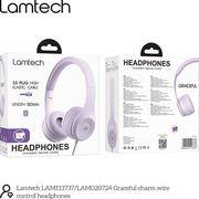 EXTRA BASS STEREO HEADPHONES WITH MIC PURPLE LAM113737 LAMTECH