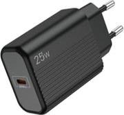 FAST CHARGER TYPE-C PD25W BLACK LAM112723 LAMTECH από το e-SHOP