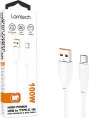 HIGH POWER CABLE USB TO TYPE-C 1M 100W WHITE LAM114529 LAMTECH από το e-SHOP