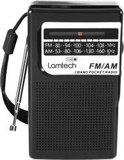 POCKET RADIO WITH EARPHONES JACK BLACK LAM112556 LAMTECH από το e-SHOP