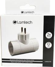 POWER SOCKET SPLITTER WITH 2 SCHUKO OUTLETS WHITE LAM023756 LAMTECH