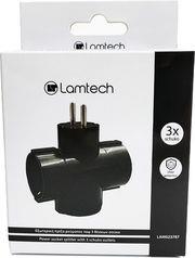 POWER SOCKET SPLITTER WITH 3 SCHUKO OUTLETS BLACK LAM023787 LAMTECH