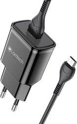 QUICK CHARGER USB3.0 18W WITH MICRO USB CABLE 1M BLACK LAM021967 LAMTECH από το e-SHOP