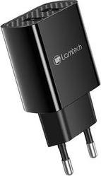 TRAVEL WALL CHARGER 2.1A WITH 2XUSB BLACK LAM020748 LAMTECH από το e-SHOP