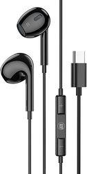 TYPE-C MOBILE EARPHONES WITH MICROPHONE BLACK LAM020946 LAMTECH