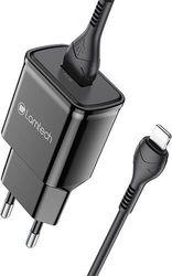 WALL CHARGER QC3.0 18W WITH LIGHTNING CABLE 1M BLACK LAM020151 LAMTECH από το e-SHOP