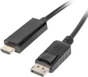 CABLE DISPLAYPORT(M) - HDMI 3M BLACK LANBERG από το e-SHOP