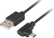 CABLE EASY-USB 2.0-A MALE LEFT/RIGHT ANGLED - USB 2.0 MICRO-B MALE 1.8M LANBERG
