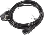 CABLE POWER CORD CEE 42923 / IEC 320 C13 3M VDE BLACK LANBERG