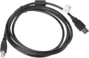 CABLE USB 2.0 AM-BM FERRITE BLACK 1.8M LANBERG
