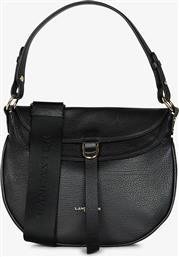 LANCASTER ΓΥΝΑΙΚΕΙΑ ΔΕΡΜΑΤΙΝΗ ΤΣΑΝΤΑ CROSSBODY ΜΕ ΛΟΓΟΤΥΠΟ ''DUNE GAIA'' - 529-100 ΜΑΥΡΟ LANCASTER BAGS