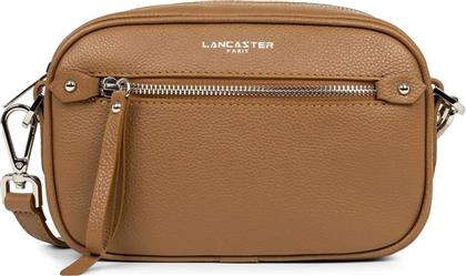 LANCASTER ΓΥΝΑΙΚΕΙΑ ΔΕΡΜΑΤΙΝΗ ΤΣΑΝΤΑ CROSSBODY ΜΕ ΛΟΓΟΤΥΠΟ ''FLORENCE'' - 480-001 ΚΑΜΗΛΟ LANCASTER BAGS