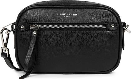 LANCASTER ΓΥΝΑΙΚΕΙΑ ΔΕΡΜΑΤΙΝΗ ΤΣΑΝΤΑ CROSSBODY ΜΕ ΛΟΓΟΤΥΠΟ ''FLORENCE'' - 480-001 ΜΑΥΡΟ LANCASTER BAGS