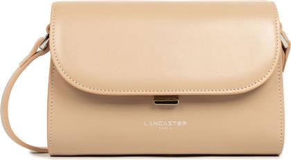 LANCASTER ΓΥΝΑΙΚΕΙΑ ΔΕΡΜΑΤΙΝΗ ΤΣΑΝΤΑ CROSSBODY ''SUAVE EVEN SMALL'' - 433-43 ΜΠΕΖ LANCASTER BAGS