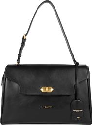 LANCASTER ΓΥΝΑΙΚΕΙΑ ΤΣΑΝΤΑ ΧΕΙΡΟΣ ΜΕ ΜΕΤΑΛΛΙΚΟ ΛΟΓΟΤΥΠΟ ''DONNA GRACE'' - 531-072 ΜΑΥΡΟ LANCASTER BAGS