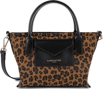 LANCASTER ΓΥΝΑΙΚΕΙΟ ΔΕΡΜΑΤΙΝΟ MINI BAG TOTE ΜΕ ANIMAL PRINT ''JUNGLE'' - 518-057 ΚΑΦΕ LANCASTER BAGS