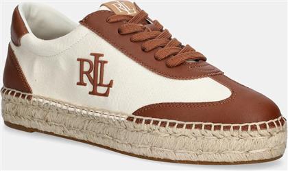 ΑΘΛΗΤΙΚΑ LUIZE SNEAKER ΧΡΩΜΑ: ΚΑΦΕ, 802P04428003 LAUREN RALPH LAUREN