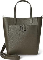 ΔΕΡΜΑΤΙΝΗ ΤΣΑΝΤΑ ΧΡΩΜΑ: ΚΑΦΕ, 431966760 LAUREN RALPH LAUREN