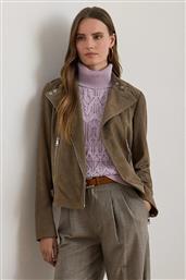 ΔΕΡΜΑΤΙΝΟ ΜΠΟΥΦΑΝ BIKER ΧΡΩΜΑ: ΚΑΦΕ, 200951236 LAUREN RALPH LAUREN