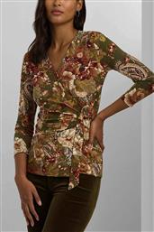 ΓΥΝΑΙΚΕΙΑ ΜΠΛΟΥΖΑ ΚΡΟΥΑΖΕ ΜΕ FLORAL PRINT RELAXED FIT - 200951314001 ΛΑΔΙ LAUREN RALPH LAUREN