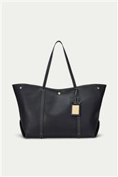 ΓΥΝΑΙΚΕΙΑ ΔΕΡΜΑΤΙΝΗ ΤΣΑΝΤΑ ΩΜΟΥ TOTE ''LARGE EMERIE'' - 124-431936094/001 ΜΑΥΡΟ LAUREN RALPH LAUREN