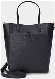 LAUREN RALPH LAUREN ΓΥΝΑΙΚΕΙΑ ΤΣΑΝΤΑ ΧΕΙΡΟΣ TOTE ''CAMERYN PEBBLED SMALL'' - 25264790-ONE ΜΑΥΡΟ