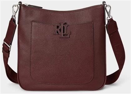 LAUREN RALPH LAUREN ΓΥΝΑΙΚΕΙΑ ΤΣΑΝΤΑ CROSSBODY ''CAMERYN PEBBLED LARGE'' - 25263940-ONE ΜΠΟΡΝΤΟ