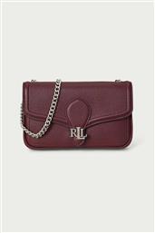 ΓΥΝΑΙΚΕΙΑ ΤΣΑΝΤΑ ΩΜΟΥ ''BRADLEY PEBBLED CROSSBODY WALLET'' - 25263932-ONE ΜΠΟΡΝΤΟ LAUREN RALPH LAUREN
