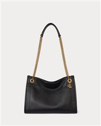 ΓΥΝΑΙΚΕΙΑ ΤΣΑΝΤΑ ΩΜΟΥ TOTE ''BRADLEY PEBBLED MEDIUM'' - 25264742-ONE ΜΑΥΡΟ LAUREN RALPH LAUREN